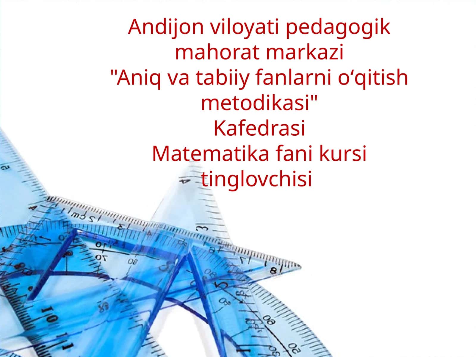 Murakkab shakllarning yuziga doir “Yog‘ochli fantaziya” amaliy mashg‘uloti "Aniq va tabiiy fanlarni oʻqitish metodikasi"