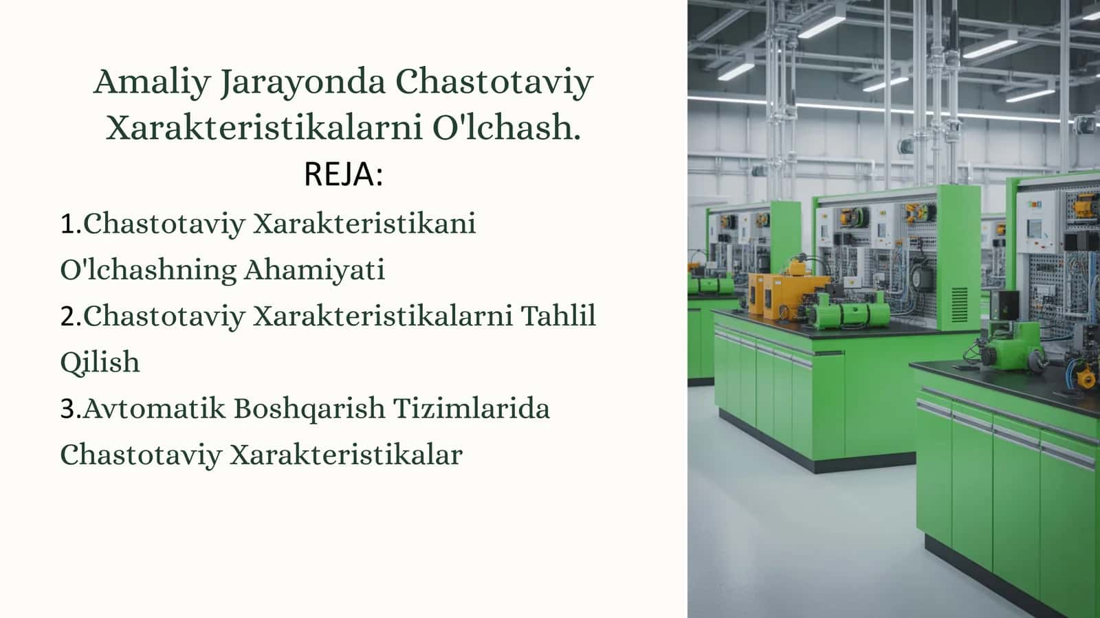 Chastotaviy Xarakteristika O'lchash