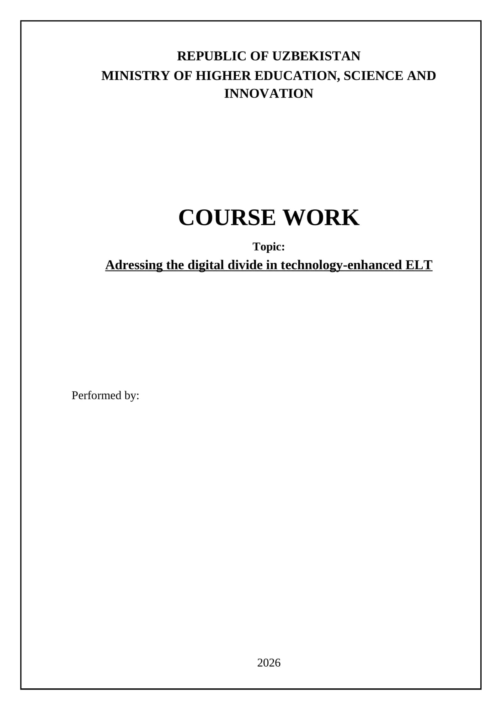Adressing the digital divide in technology-enhanced ELT