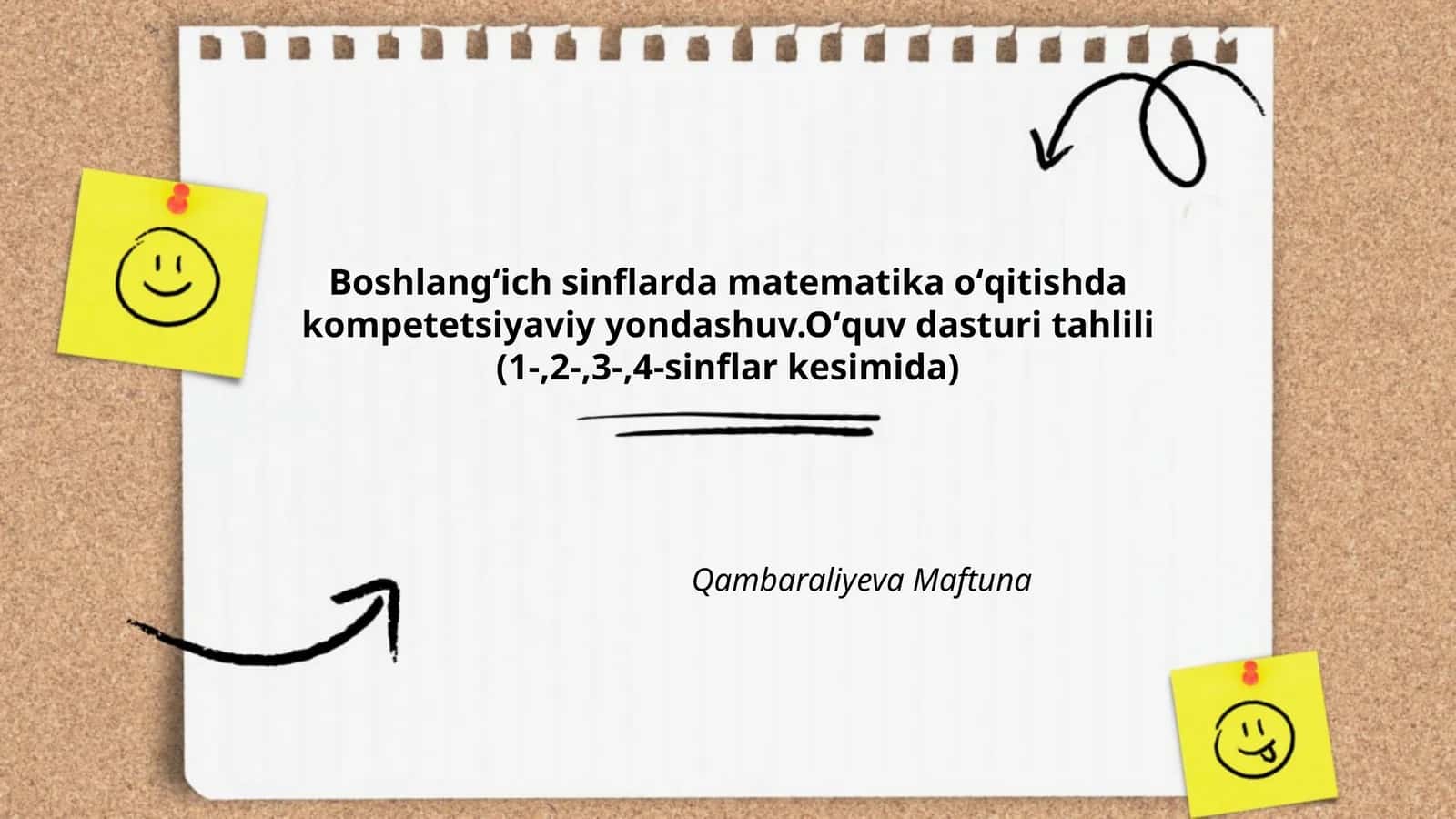 Boshlangʻich sinflarda matematika oʻqitishda kompetetsiyaviy yondashuv.Oʻquv dasturi tahlili (1-,2-,3-,4-sinflar kesimida)