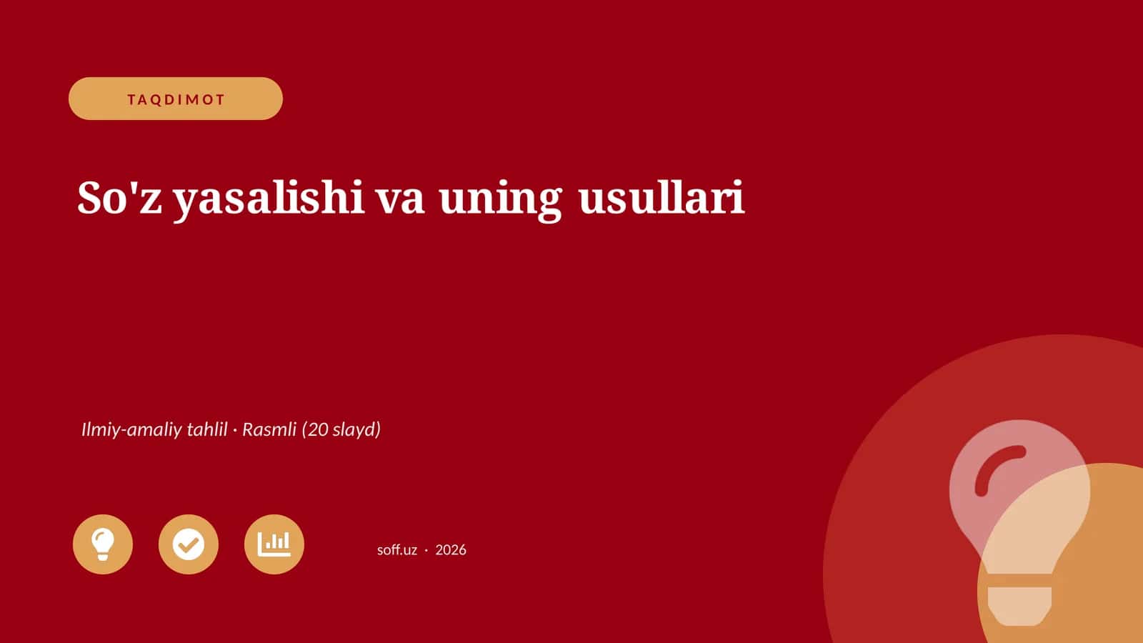 So'z yasalishi va uning usullari