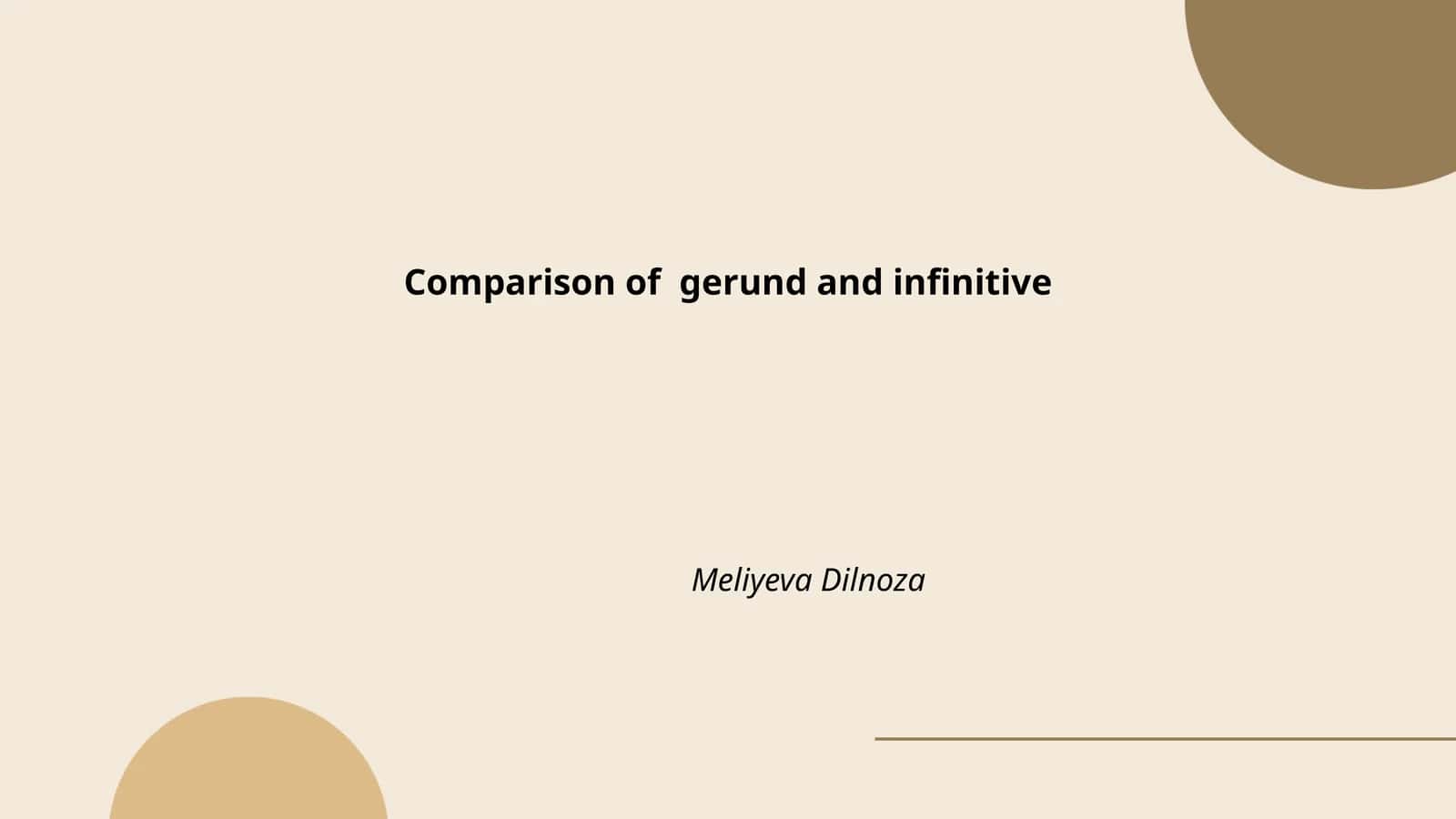 Comparison of gerund and infinitive