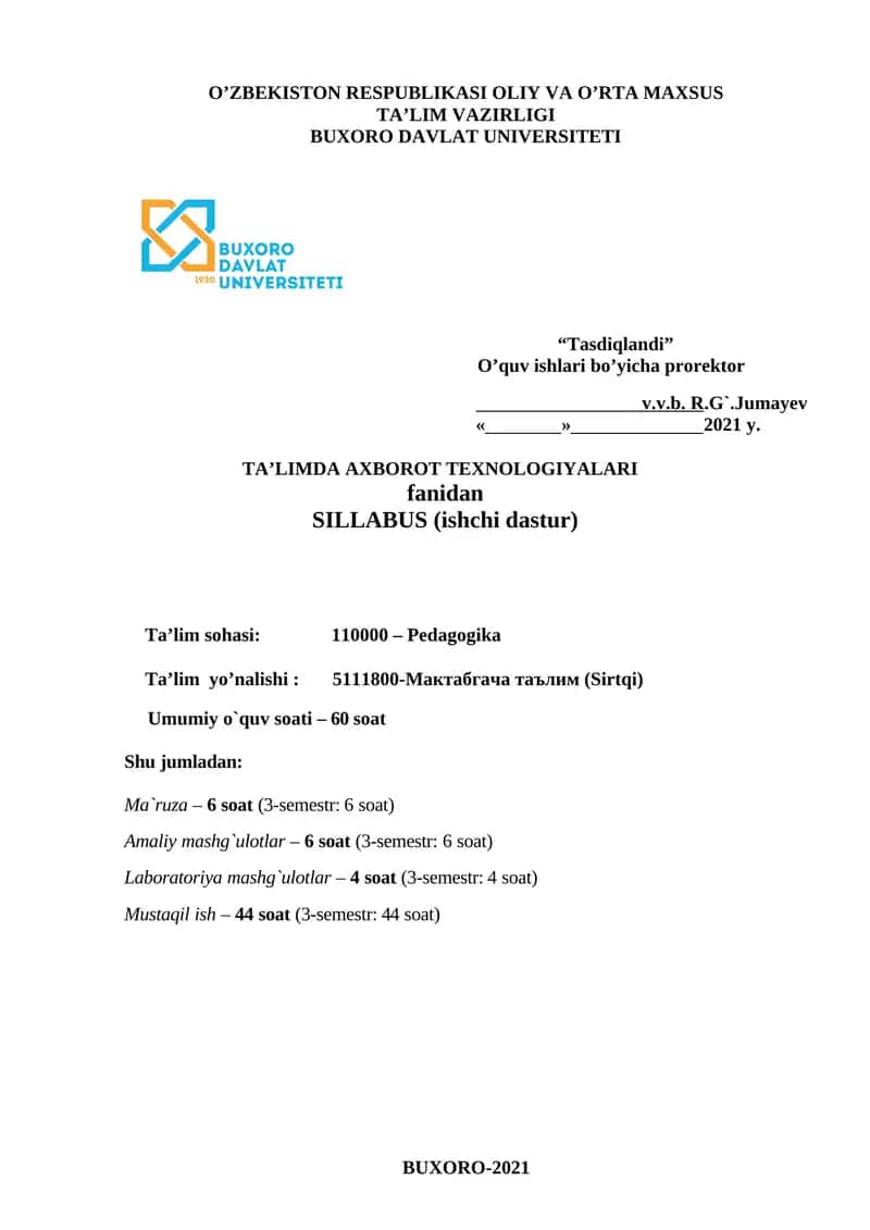 Ta'limda axborot texnologiyalari