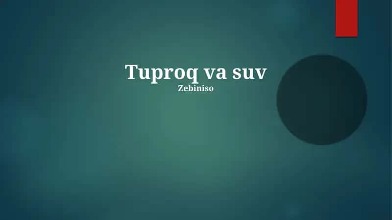 Tuproq va suv