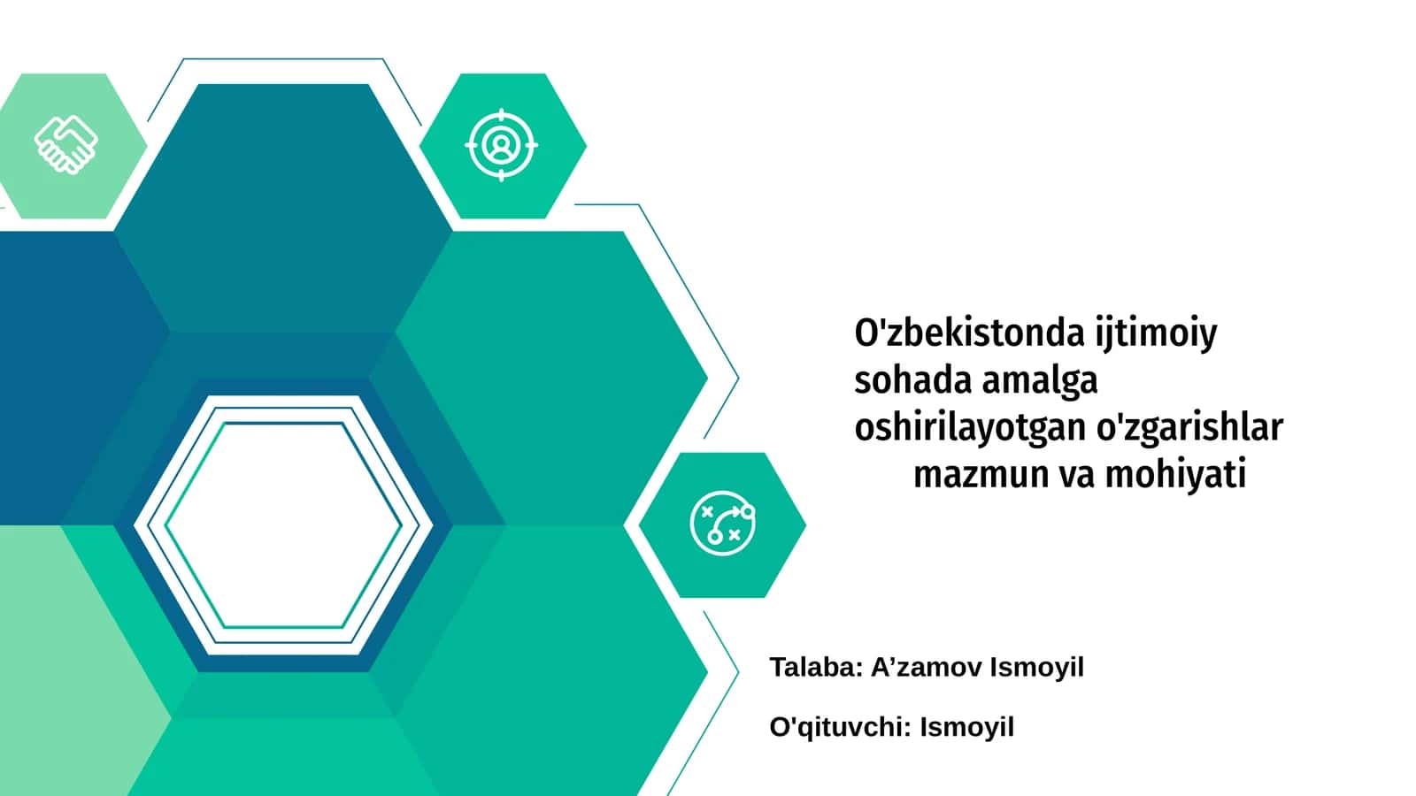 O'zbekistonda ijtimoiy sohada amalga oshirilayotgan o'zgarishlar
