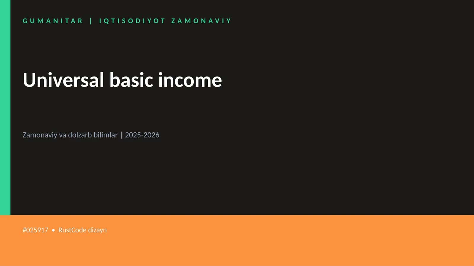 Universal basic income