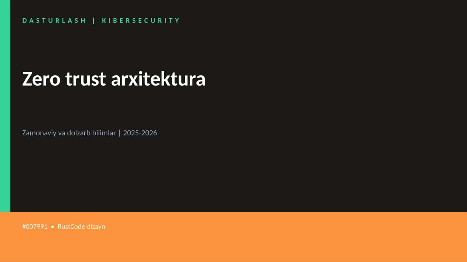 Zero trust arxitektura