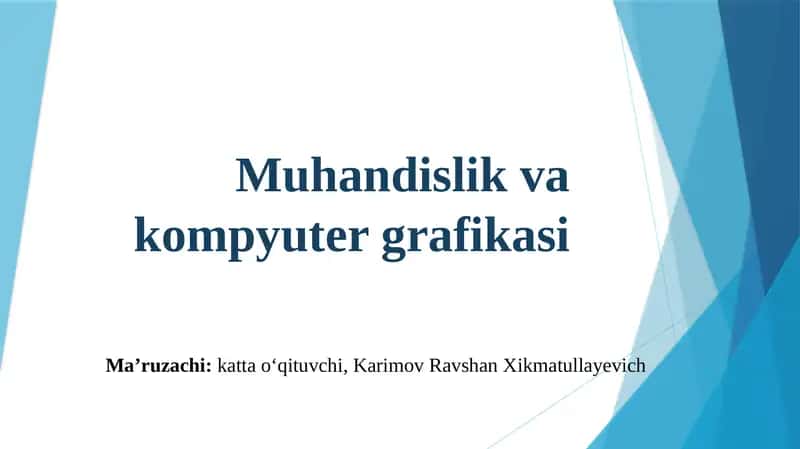 Muhandislik va kompyuter grafikasi