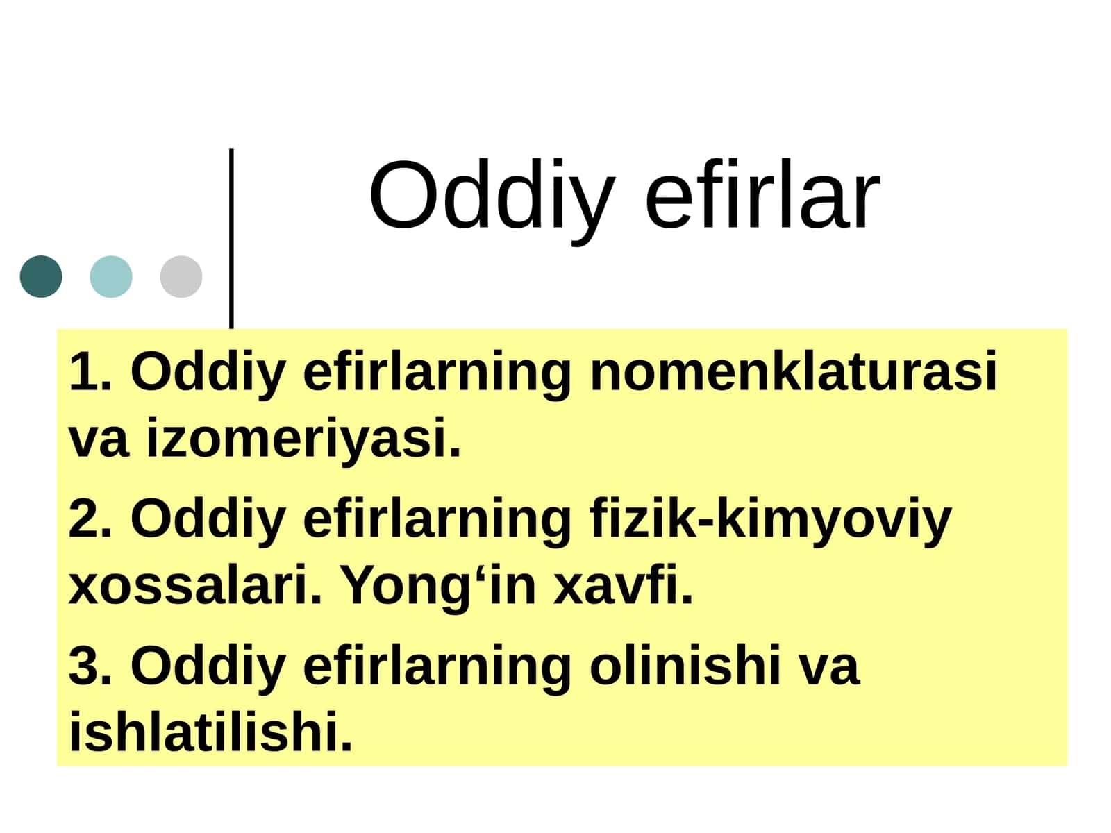 Оddiy efirlar
