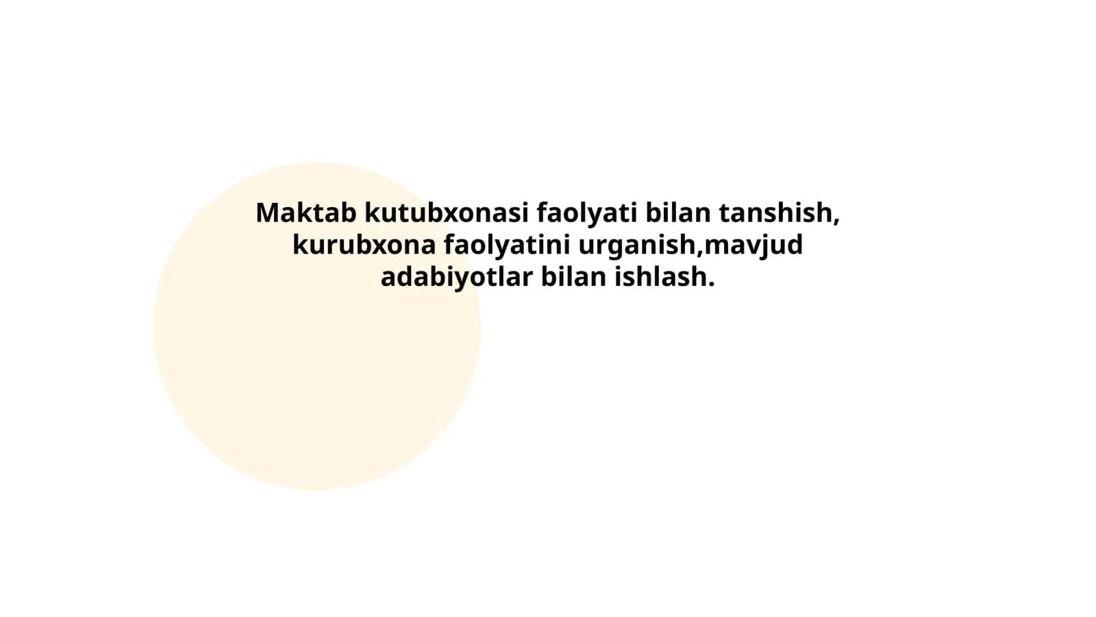 Maktab kutubxonasi faolyati