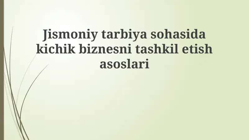 Biznes-reja va Bozor Tahlili