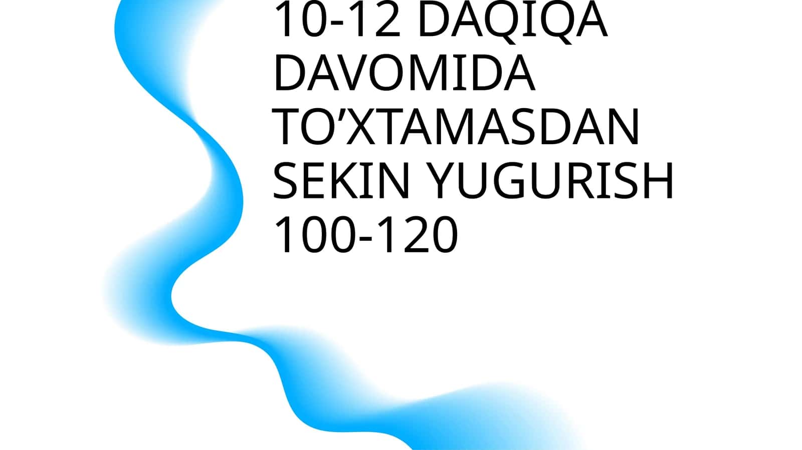 YENGIL ATLETIKA 10-12 DAQIQA DAVOMIDA TO’XTAMASDAN SEKIN YUGURISH