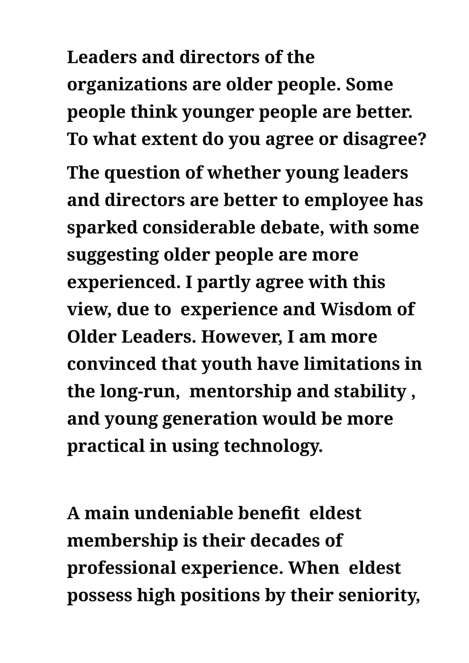 Benefits of Older Leaders in Organizations