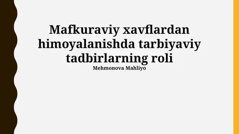 Tarbiyaviy tadbirlarning roli