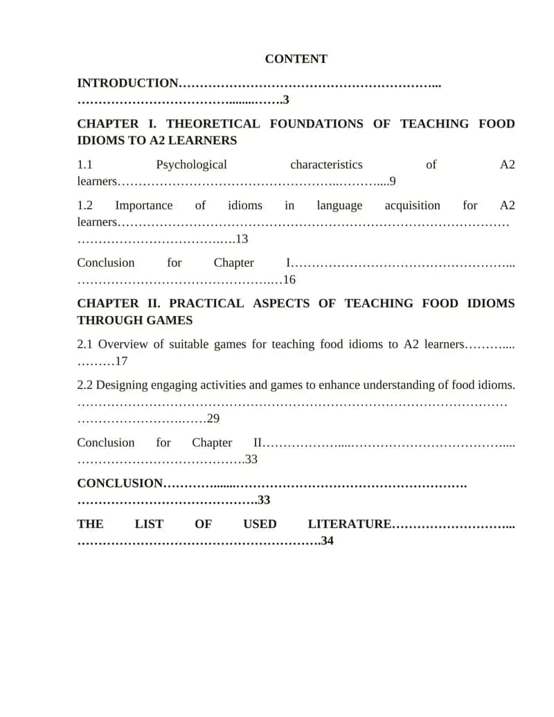 Theoretical and Practical Aspects of Teaching Food Idioms to A2 Learners