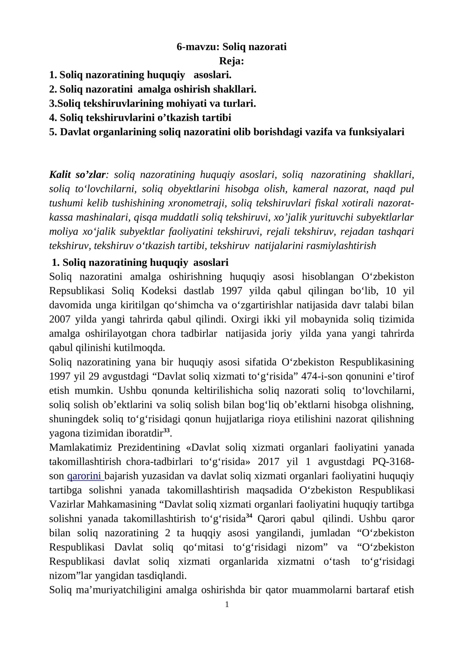Soliq nazorati