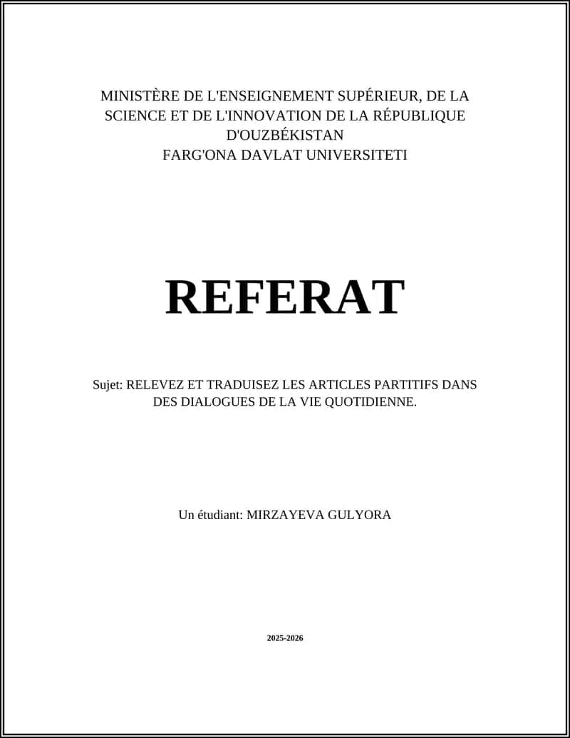 Relevé et traduisez les articles partitifs dans des dialogues de la vie quotidienne