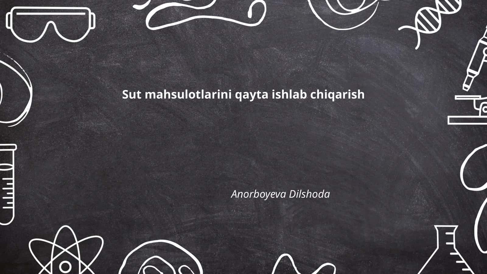 Sut mahsulotlarini qayta ishlab chiqarish