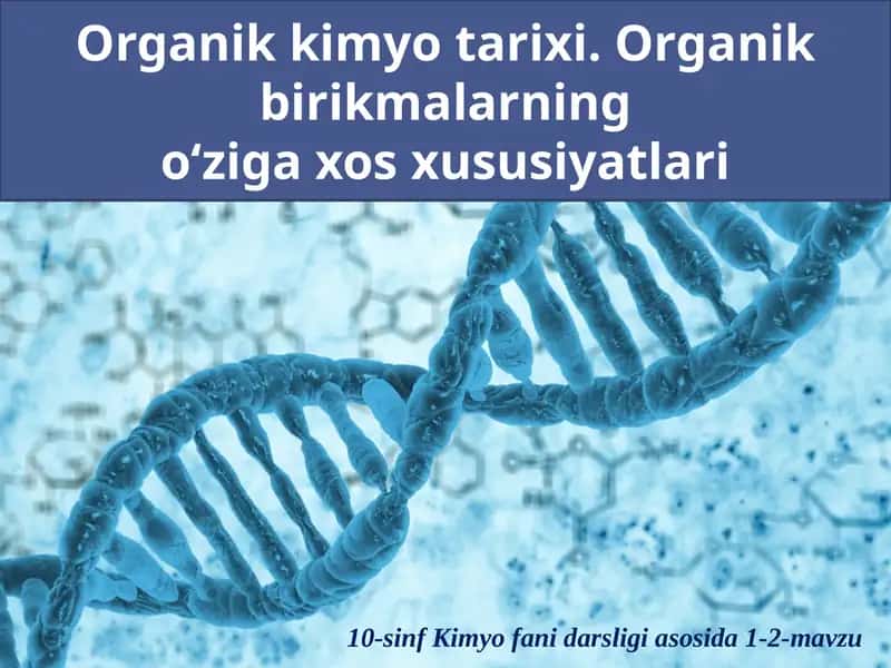 Organik kimyo tarixi