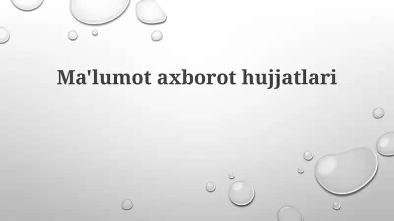 Axborot hujjatlari