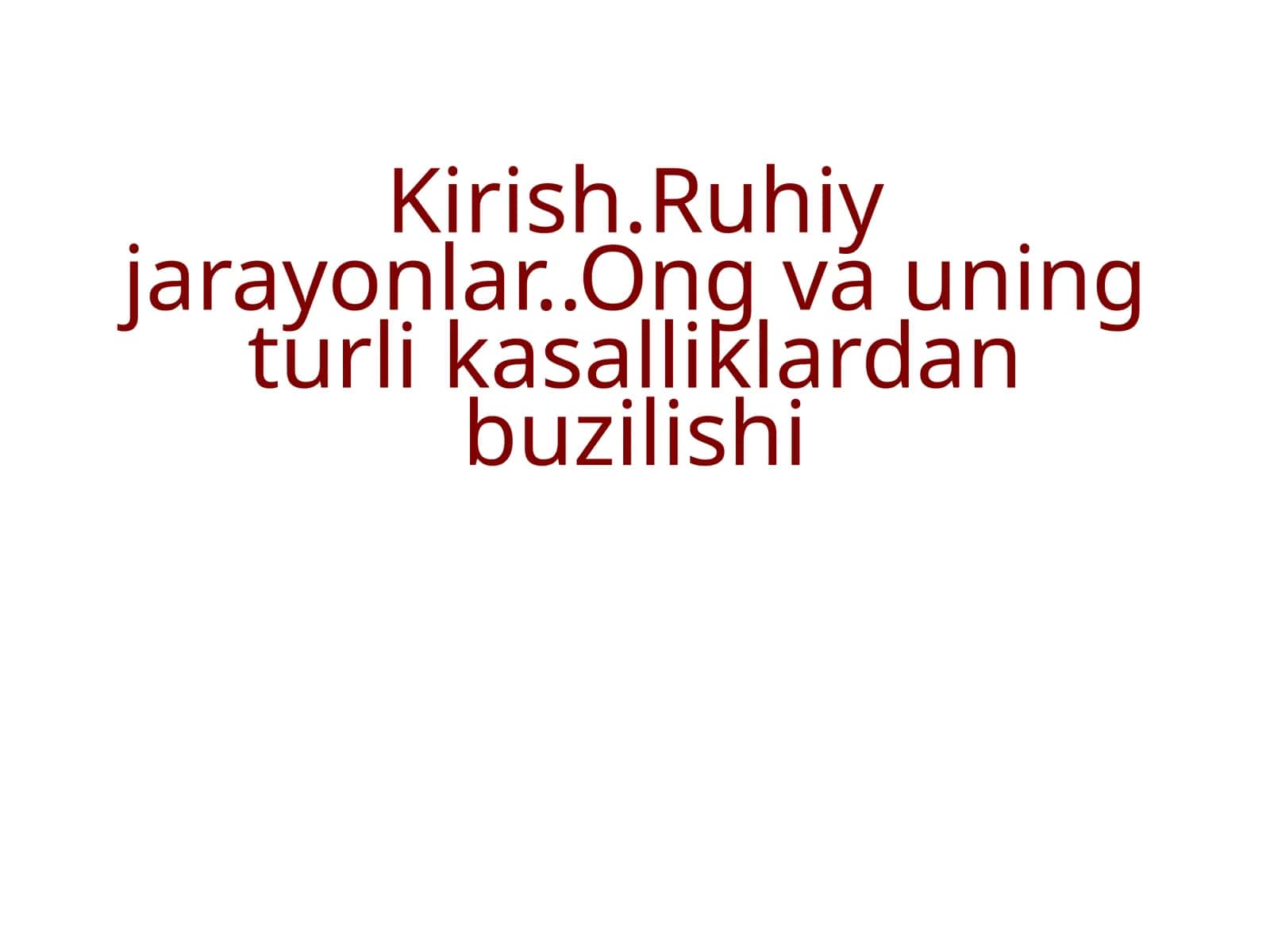 Ruhiy jarayonlar