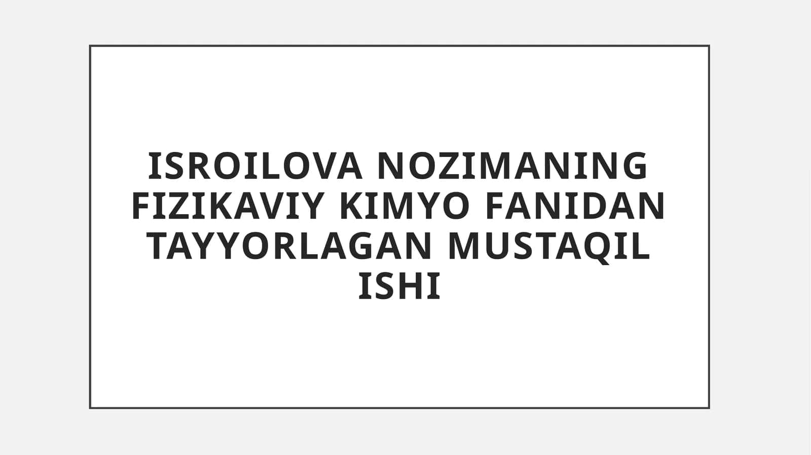 Fizik-kolloid kimyoning usullari: termodinamik, statistik va kvant-mexanik usullar