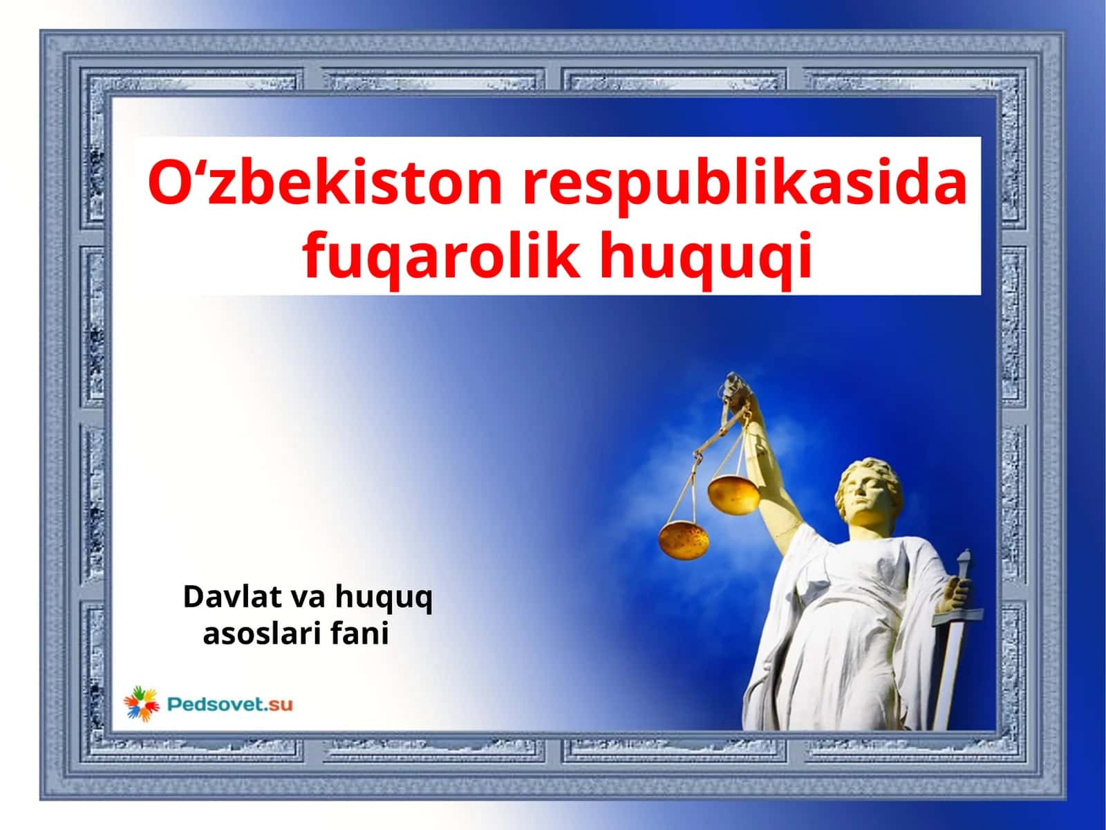O‘zbekistonda fuqarolik huquqi