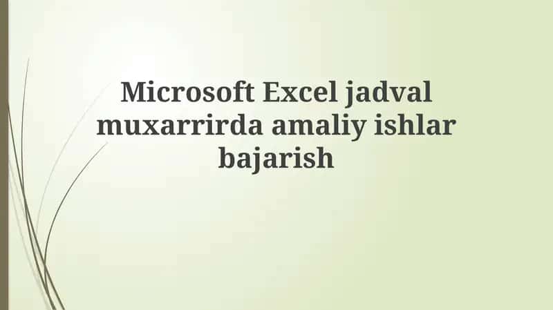 Microsoft Exceljadvalmuxarrir