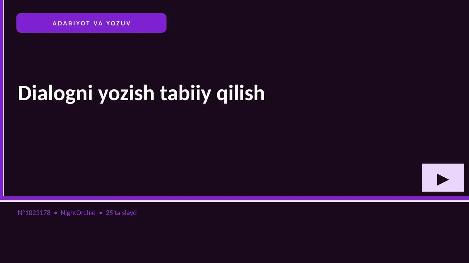 ADABIYOT VA YOZUV