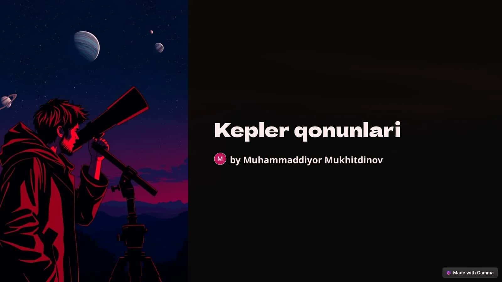 Kepler qonunlari