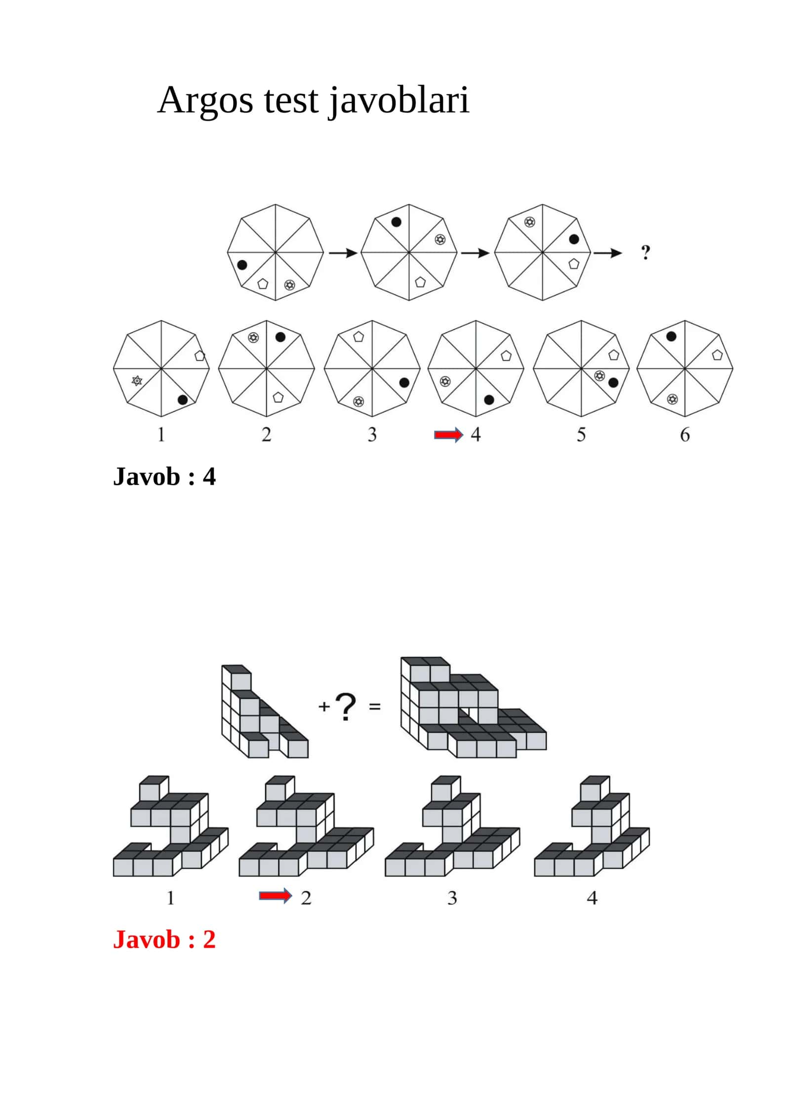 Argos test javoblari