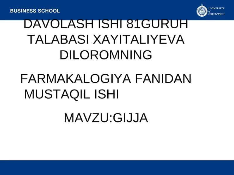 DAVOLASH ISHI 81GURUH TALABASI XAYITALIYEVA DILOROMNING