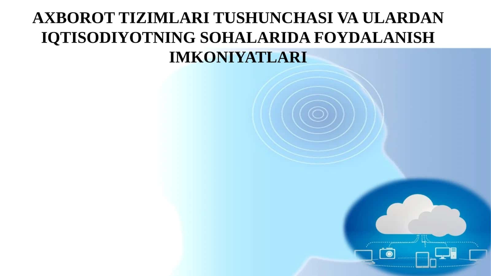 Iqtisodiyotda axborot-kommunikatsion texnologiyalar va tizimlar