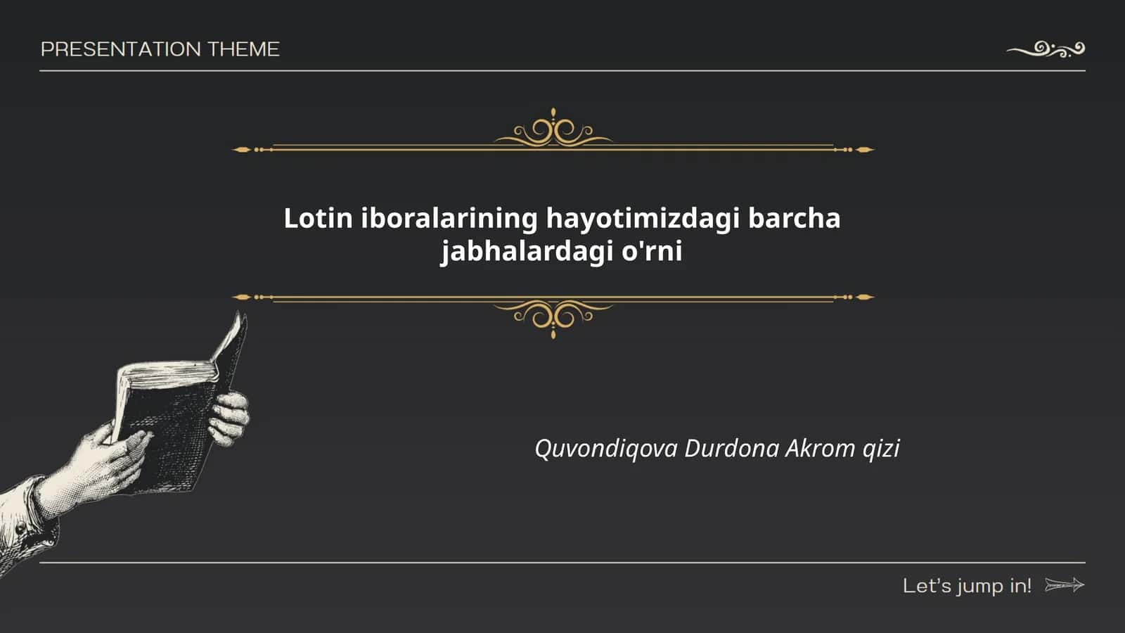 Lotin iboralarining hayotimizdagi barcha jabhalardagi o'rni