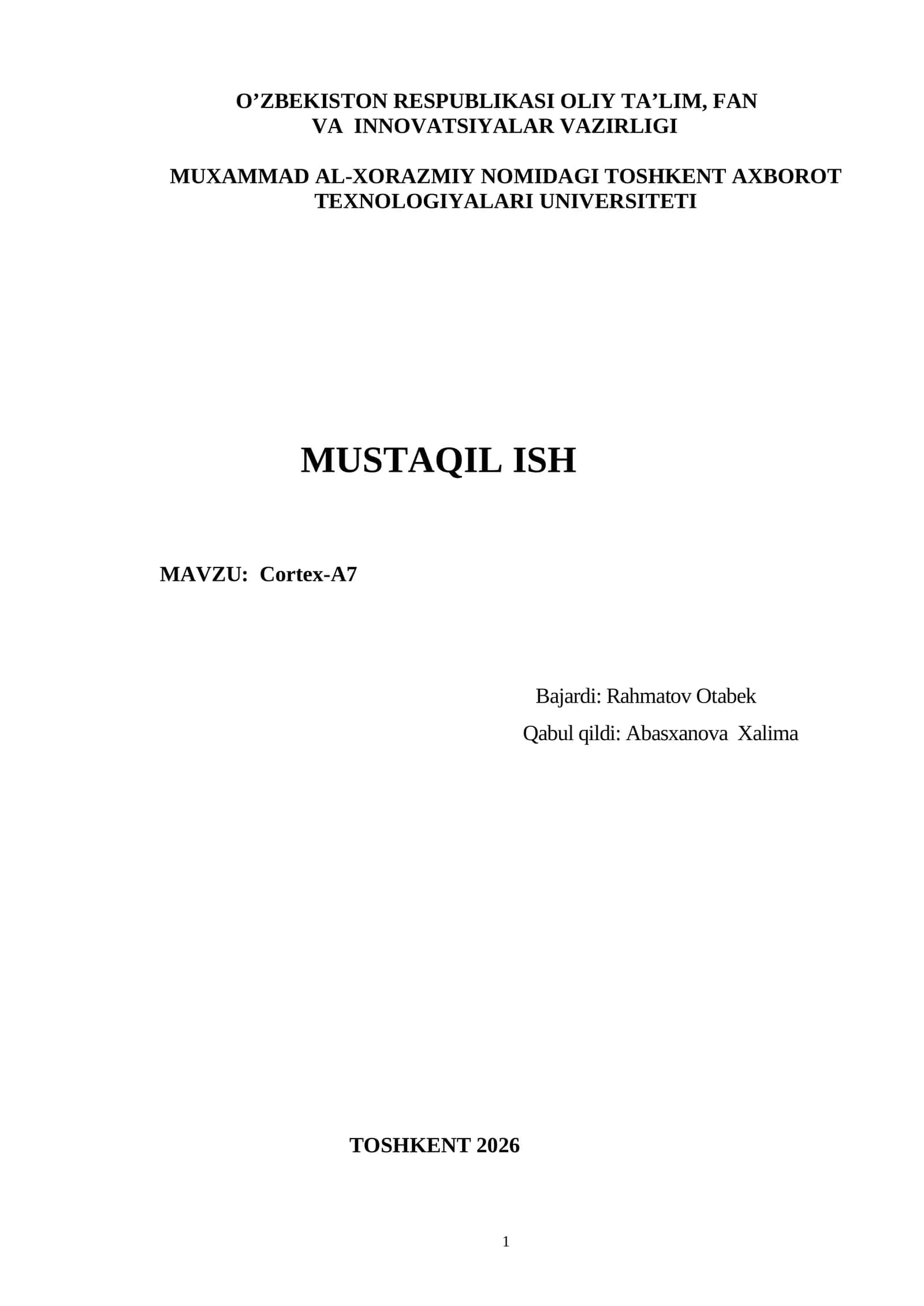 O'rnatilgan boshqaruv tizimlari