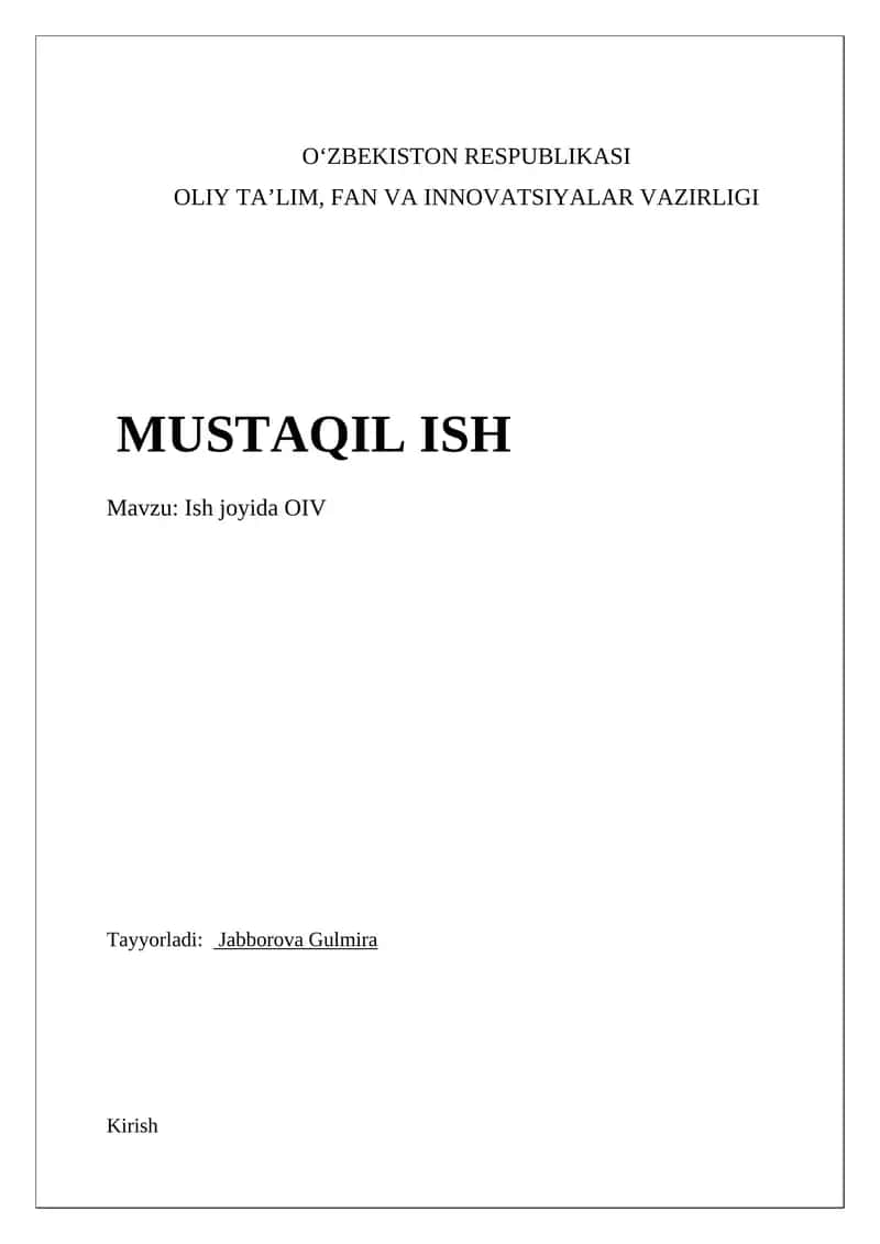 OIV yuqish