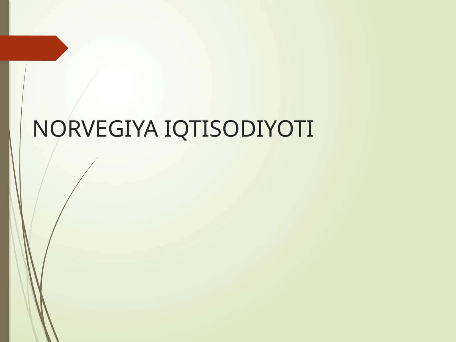 NORVEGIYA IQTISODIYOTI