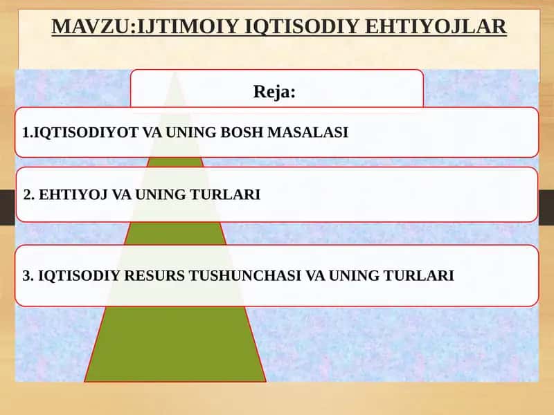 IJTIMOIY IQTISODIY EHTIYOJLAR