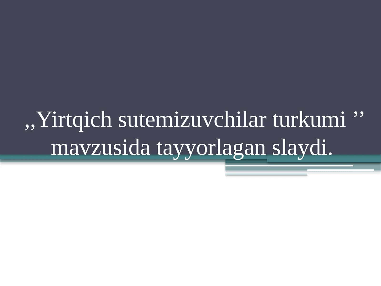 Yirtqich sutemizuvchilar turkumi
