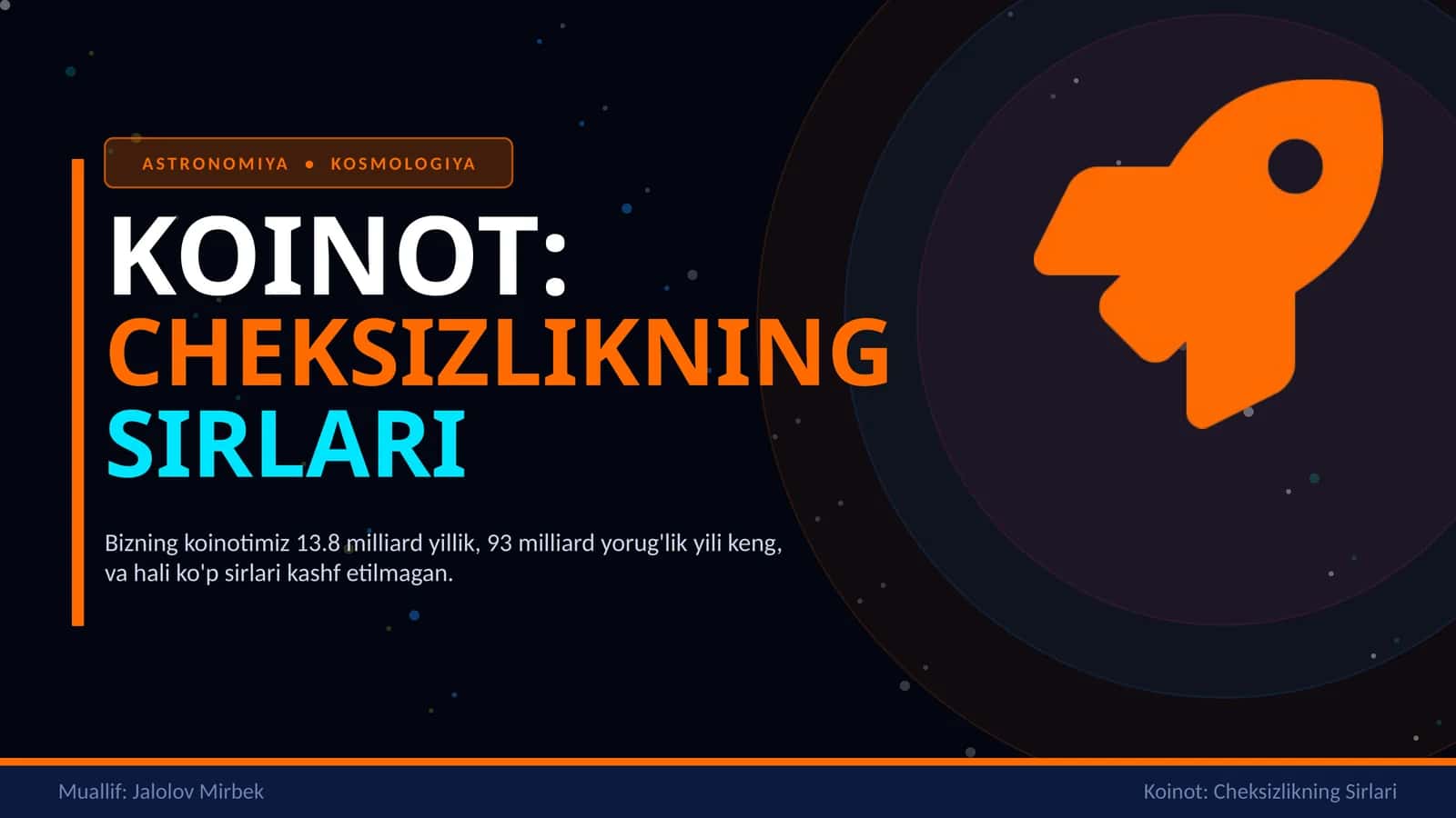 KOINOT: CHEKSIZLIKNING SIRLARI