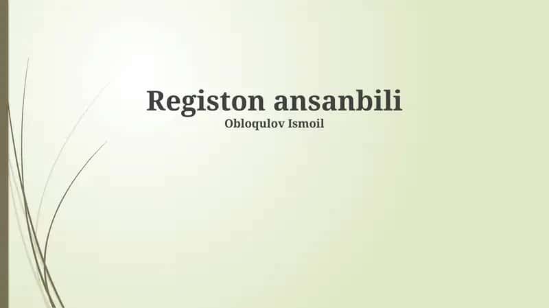 Registon ansanbili