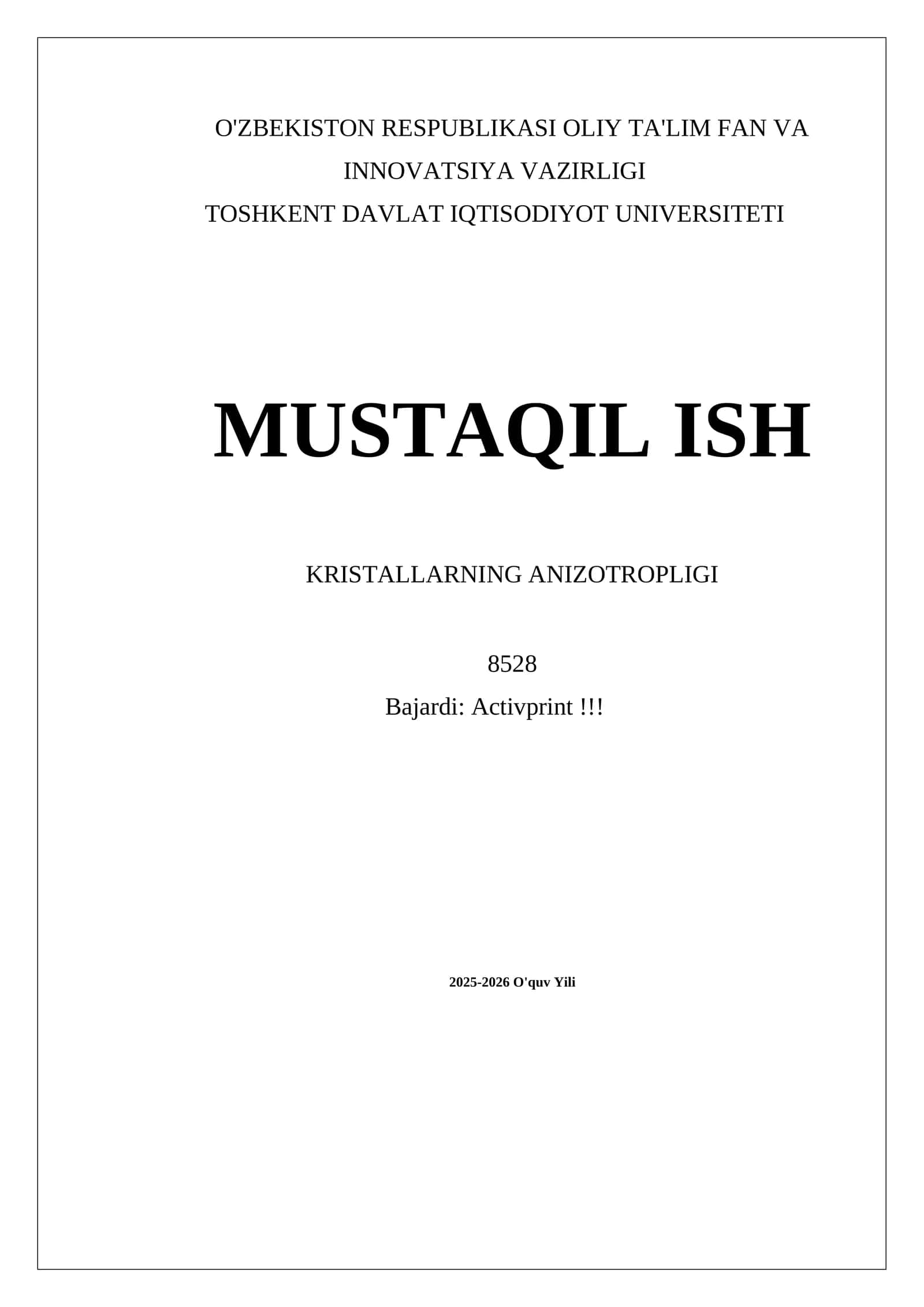 KRISTALLARNING ANIZOTROPLIGI