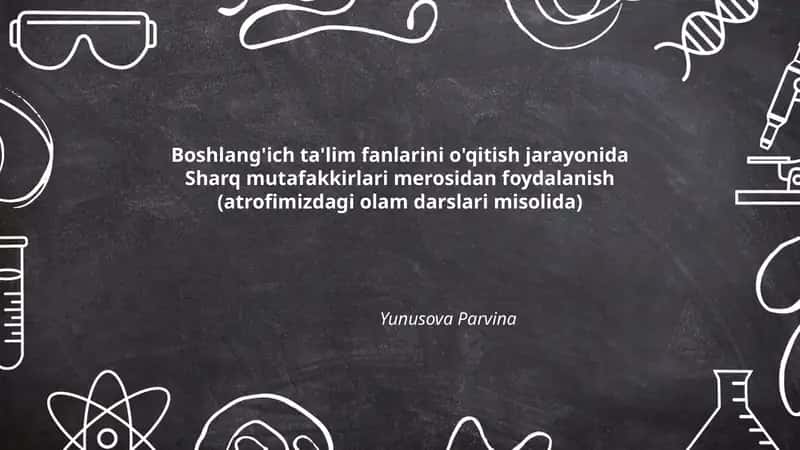 Sharq mutafakkirlari merosidan foydalanish