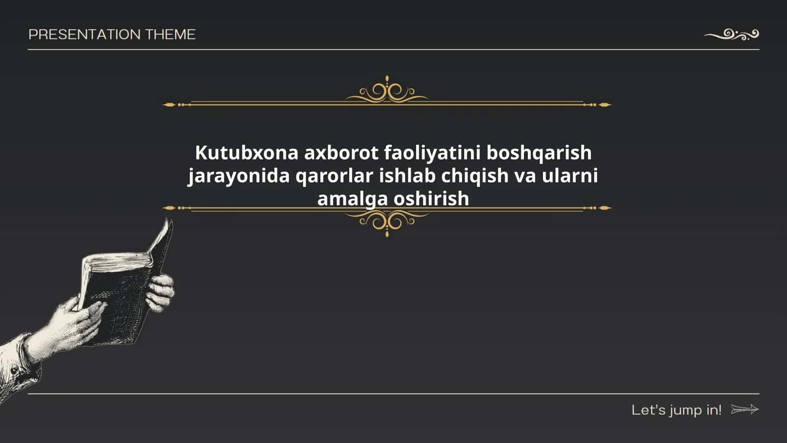 Kutubxona axborot faoliyatini boshqarish