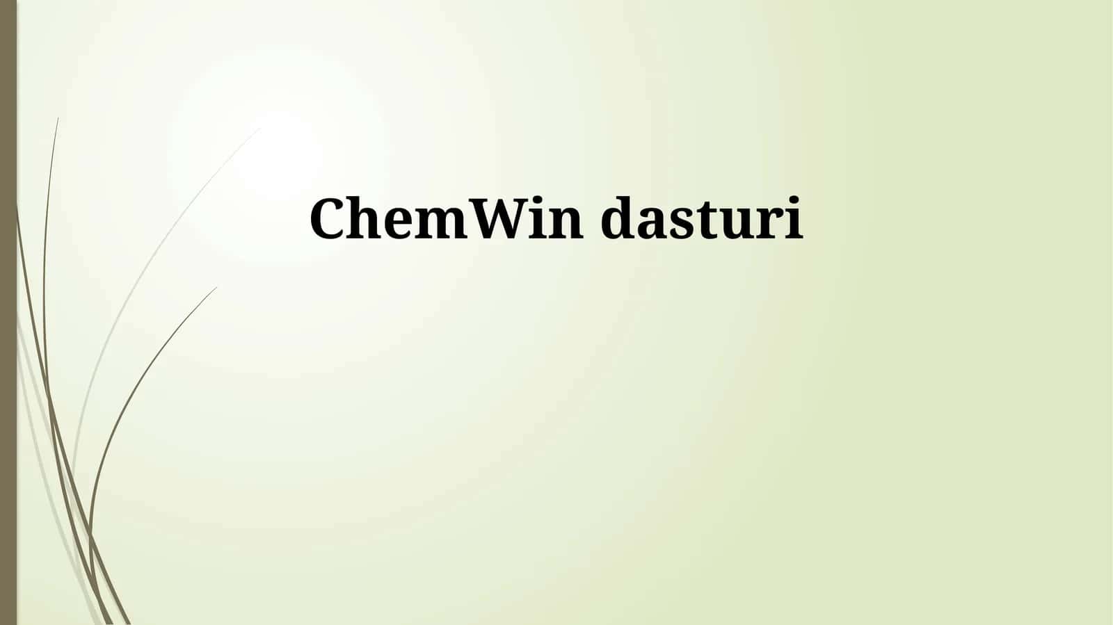 ChemWin dasturi