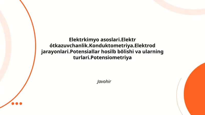 Elektrkimyo asoslari