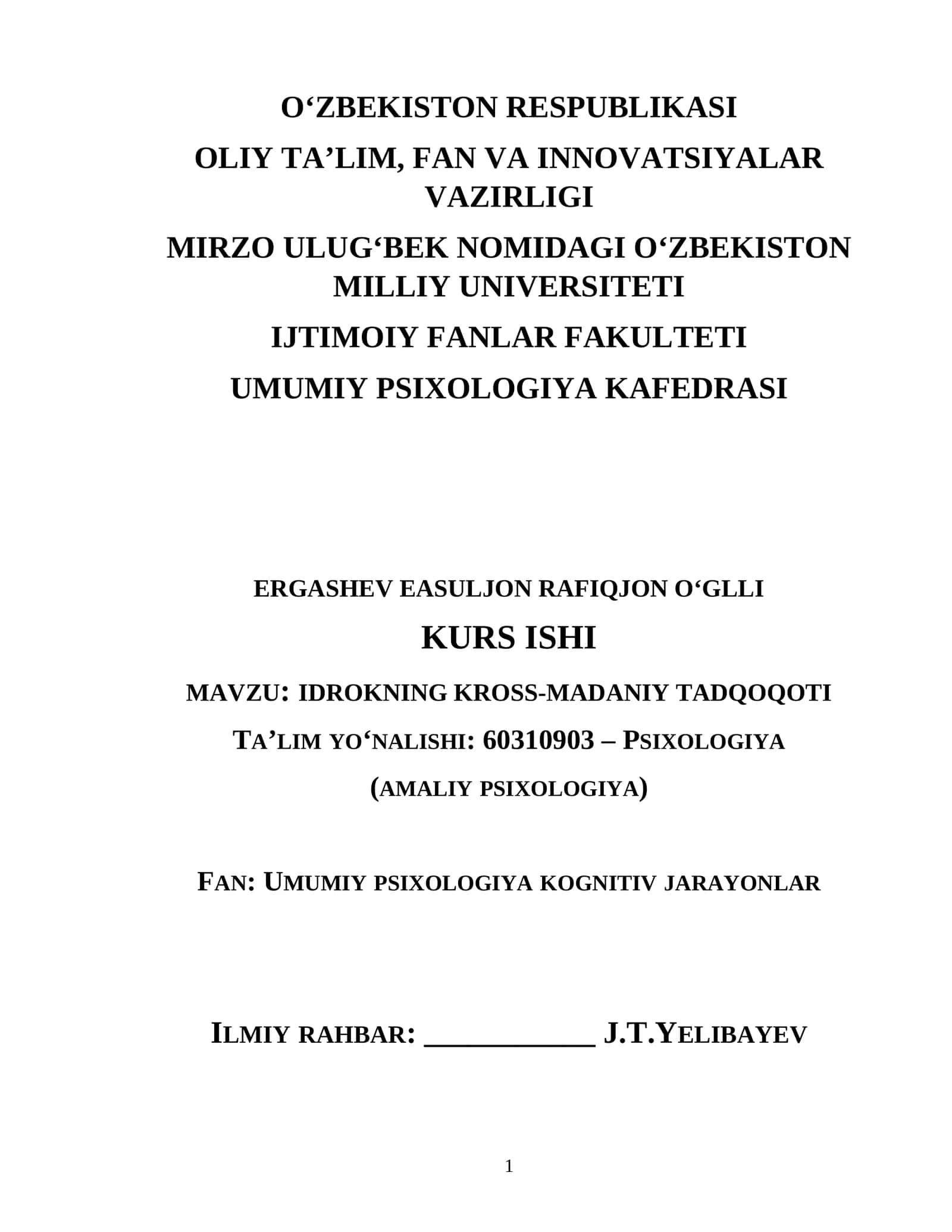 IDROKNING KROSS-MADANIY TADQOQOTI