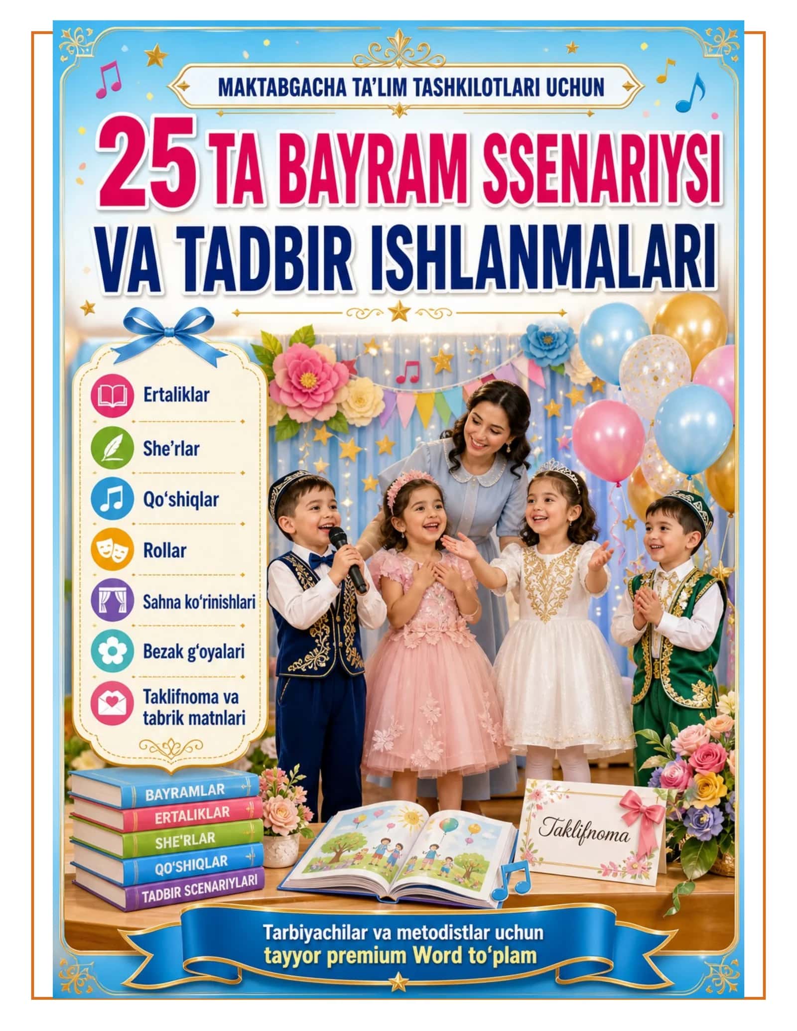 MAKTABGACHA TA’LIM TASHKILOTLARI UCHUN 25 TA