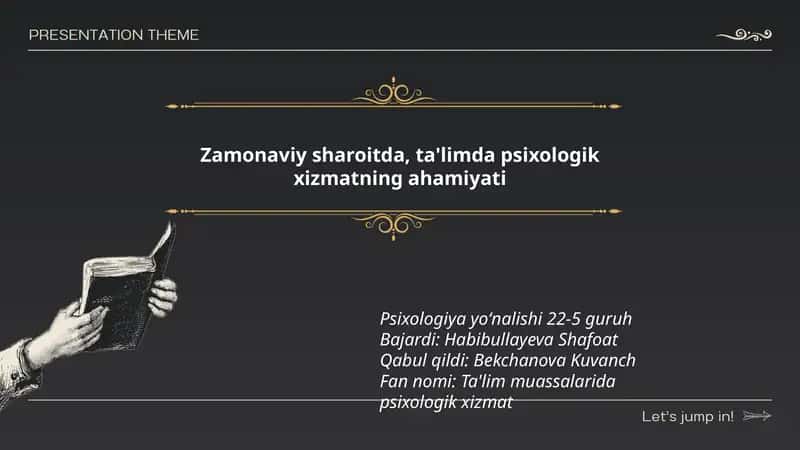 Ta'lim muassalarida psixologik xizmat