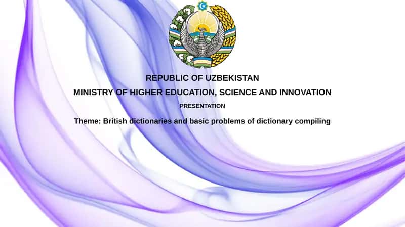 British dictionaries and basic problems of dictionary compiling